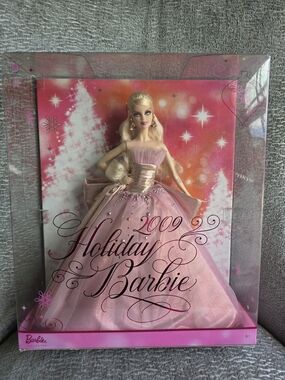 2009 Holiday Barbie Doll Pink Gown Blonde 50th Anniversary Collection Mattel